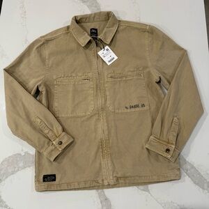 Zara Tan Lightweight Shirt Jacket